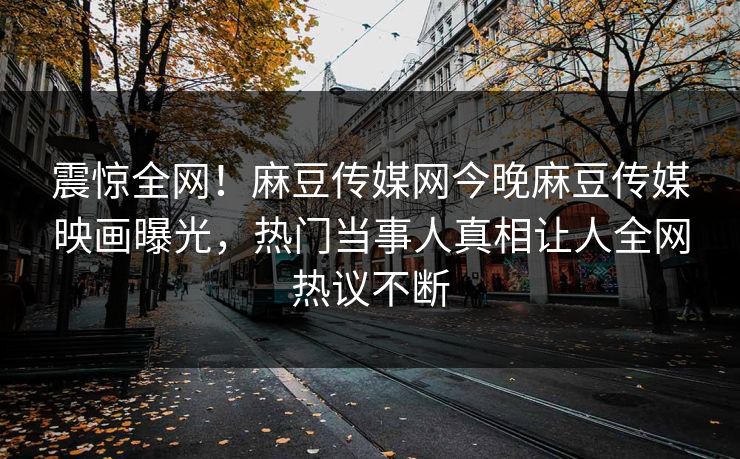 震惊全网！麻豆传媒网今晚麻豆传媒映画曝光，热门当事人真相让人全网热议不断